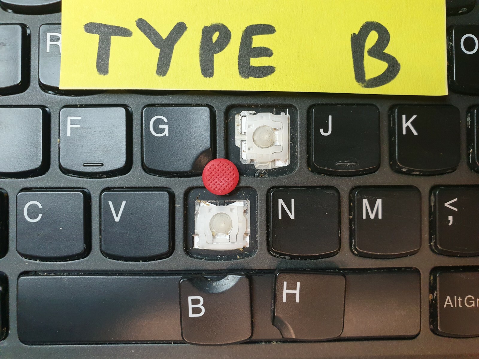 LENOVO THINKPAD X1 CARBON X1C 2nd Gen, replacement keys 2 clip types A