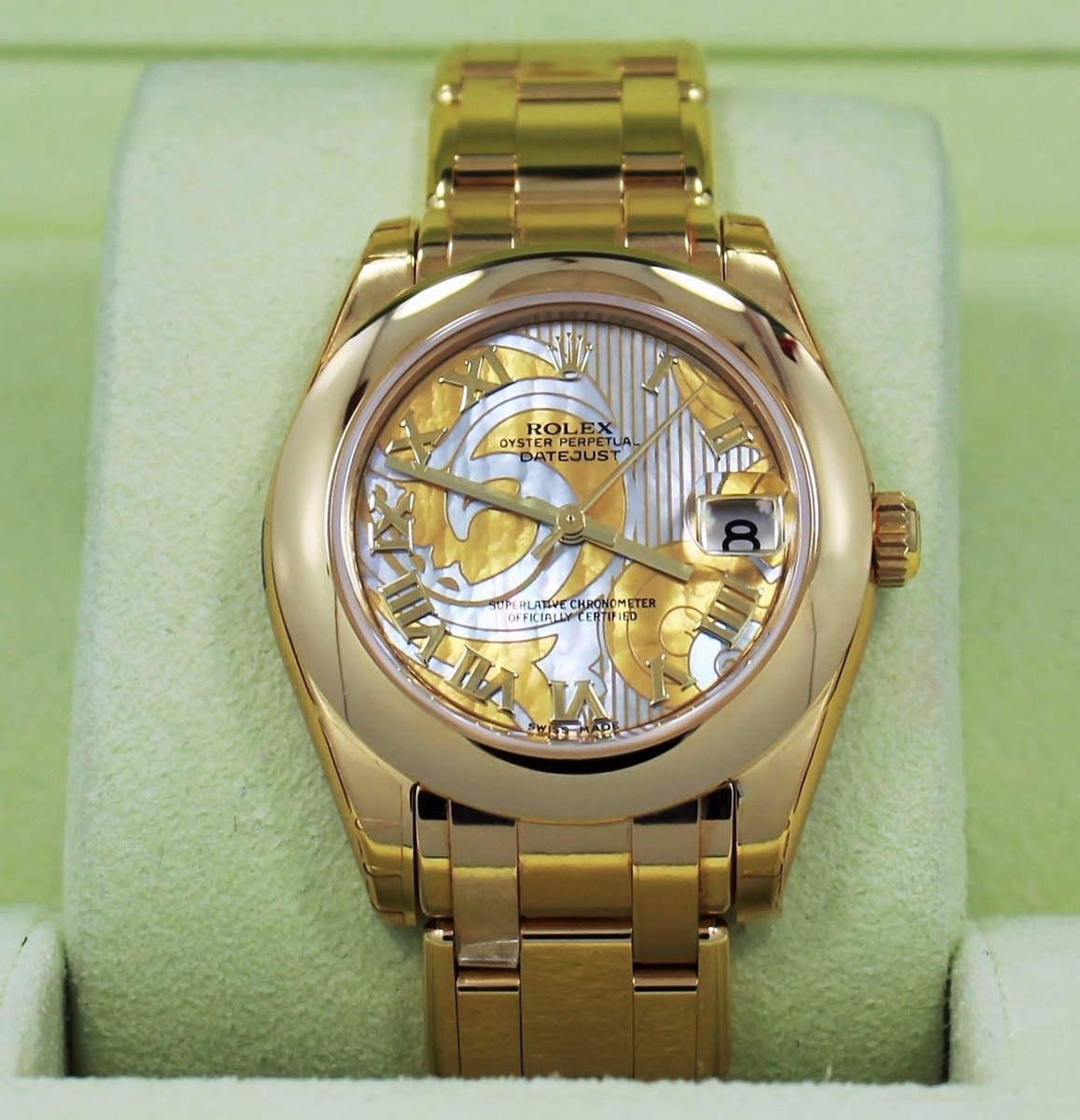 Rolex Masterpiece Datejust 81208 18K Yellow Gold Goldust MOP Dial