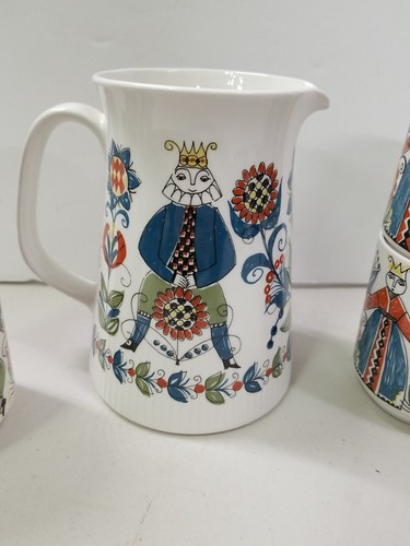 SAGA NORSK Design FF Norway Decorative Pitcher and 4 Cups - Picture 2 of 14