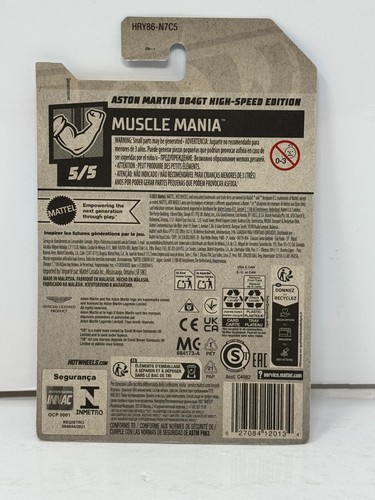 Hot Wheels ZAMAC Aston Martin DB4GT High-Speed Edition Muscle Mania 1:64 Diecast - Picture 3 of 3