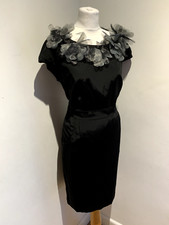 Per Una Speziale Dress Size 20 Black Sheath pencil Cap Sleeve Evening event