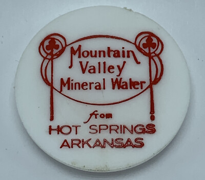 #ad Mountain Valley Spring Water Hot Springs AR Vintage Plastic Cap Lid Liter Bottle $7.99