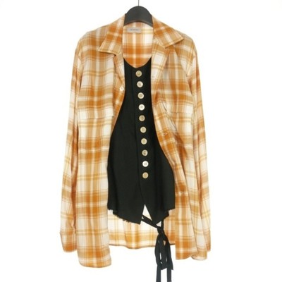 Bedford BED J.W. FORD 21SS Inner Vest Open Collar Blouse Layered 
