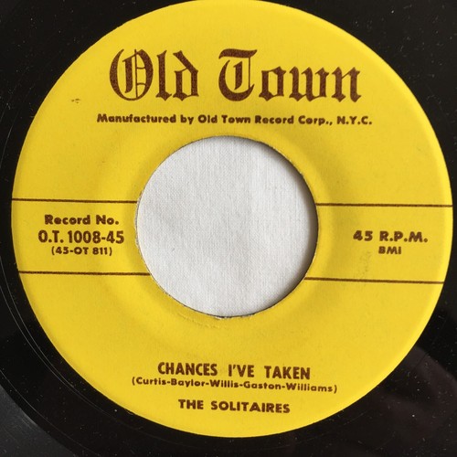 The Solitaires – Chances I've Taken / Lonely 7", 45 RPM - Picture 3 of 4