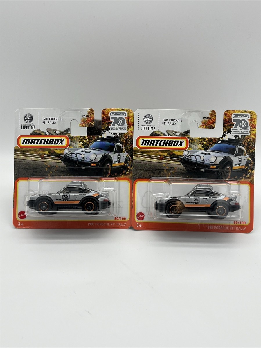 2023 Matchbox 70th Anniversary 1985 Porsche 911 Rally Short Cards