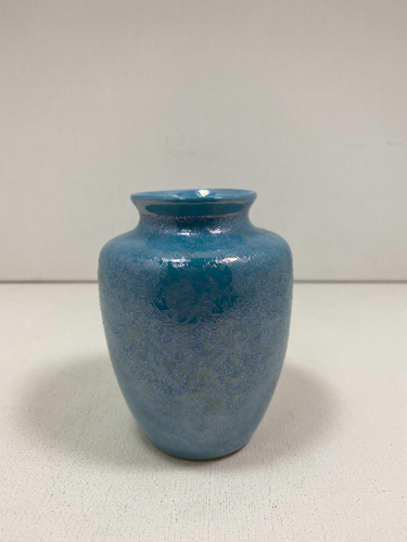 1920s Fraunfelter Ohio Blue Luster Vase - Picture 7 of 9