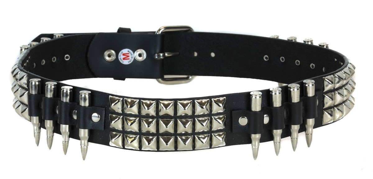 小物 vintage studs belt Vintage Studded Belt ZigZag Studs Real Leather | Women's