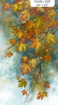 Autumn Splendor Cotton Quilt fabric Northcott 2680-64 Panel 24x44
