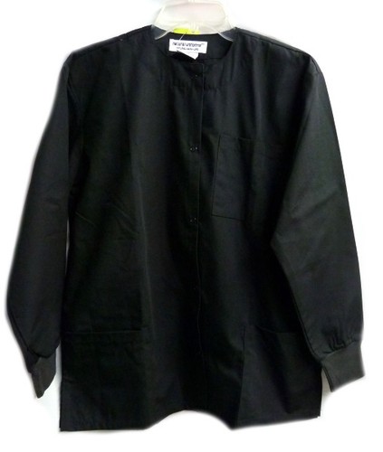 Giacca riscaldante uniforme naturale nera tinta unita girocollo SM unisex nuova - Foto 6 di 7