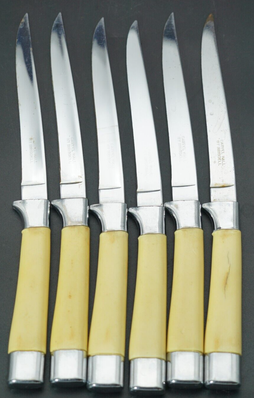 (6) Carvel Hall Fine Cutlery by Briddell 81/4" Stainless Steel Steak