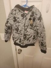 Disney Junior Mickey Fleece Boys Jacket With Hood Sz 6 Outdoors Disney Outdoors