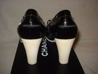 100% AUTHENTIC NEW WOMEN CHANEL BLACK & WHITE PATENT PUMPS/HEELS US 10 — photo 4