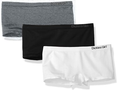Dickies Girl Women's Seamless Hipster 3 Pack Panty - Black, Gray, and White -NWT