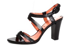 Via Spiga Z1735 Women's Black Leather Sandals Size 7M