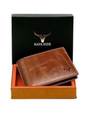 NAPA HIDE Leather Bifold Wallets For Men RFID Blocking Stylist Wallet GIFT