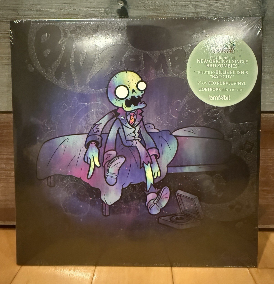 iam8bit Plants vs Bad Zombies Billie Eilish Guy Parody 7 Vinyl Record  Single | eBay