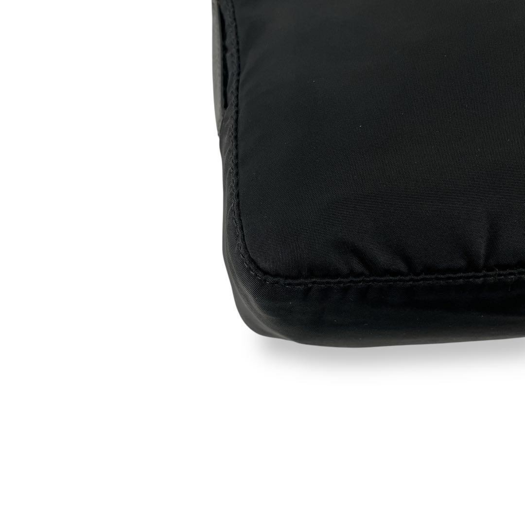 Prada Nylon Leather Black Shoulder Bag Y2K Triangle Logo Vintage Authentic thumbnail 6