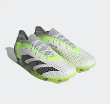 Size 11 Adidas Men's Predator Accuracy .1 Low FG Green Wht Soccer Cleats GZ0032