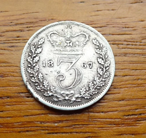 1867 Victoria Threepence — photo from the most recent tracked eBay sale