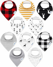 Premium Organic Cotton Bibs for Drooling  Teething Babies