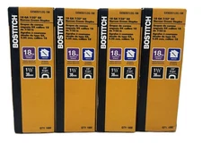 4-Pk Bostitch 18 Gauge 1-1/2" Leg 7/32" Narrow Crown Staples 1000-Count Narrow