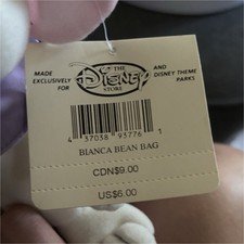 Disney Bianca Beanbag Plush The Rescuers Ages 3 NWT