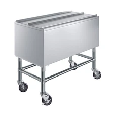 AmGood 18 in. x 36 in. Mobile Ice Bin with Sliding Lid
