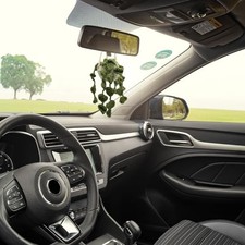 Cute Crochet Plant for Car Rear View Mirror, Car Rearview Mirror Decor Green