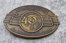 Billy Mills Belt Buckle 40th Anniv Olympic Gold Medalist 1964 Indian Youth USA