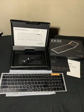 XK01 Folding Wireless Portable wi ProtoArc Foldable Bluetooth Keyboard Space Gry