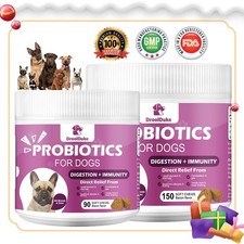 Dog Probiotics Bacon Soft Chews - Digestive Immune Support Bacon Flavor 90/150