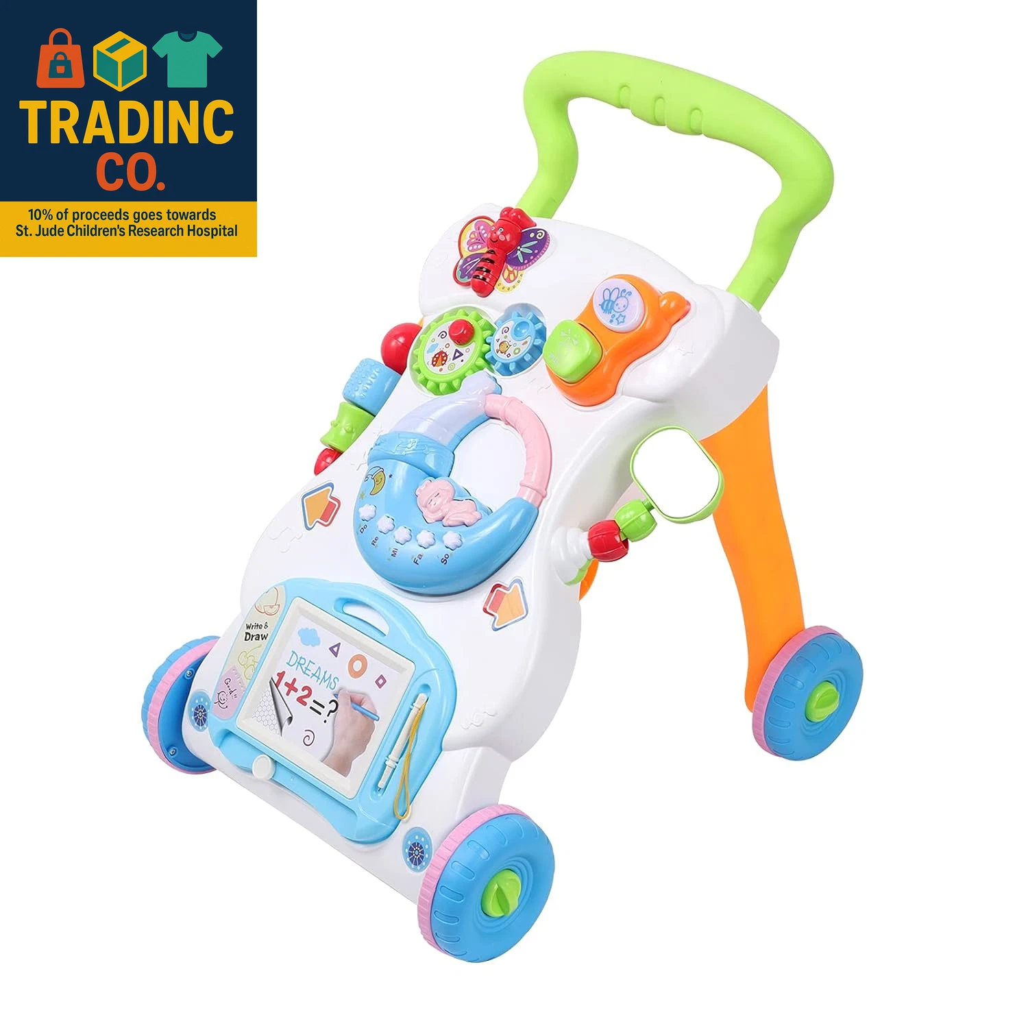 2 in 1 Sit to Stand Baby Walker with Music and Light, Push Toys for Toddlers 1-3
Opens in a new wind