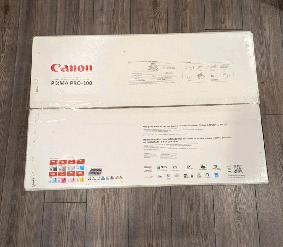 Canon PIXMA PRO-100 Inkjet Color Photo Printer Open Box New - Image 2 of 3