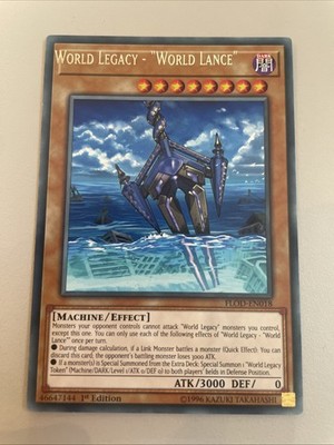 FLOD-DE018 World Legacy World Lance Off Error Misprint Yugioh Karte