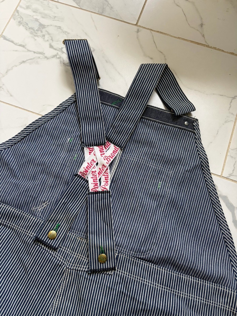 Vintage 1950s 50s Pointer Brand Hickory Stripes Overalls Deadstock