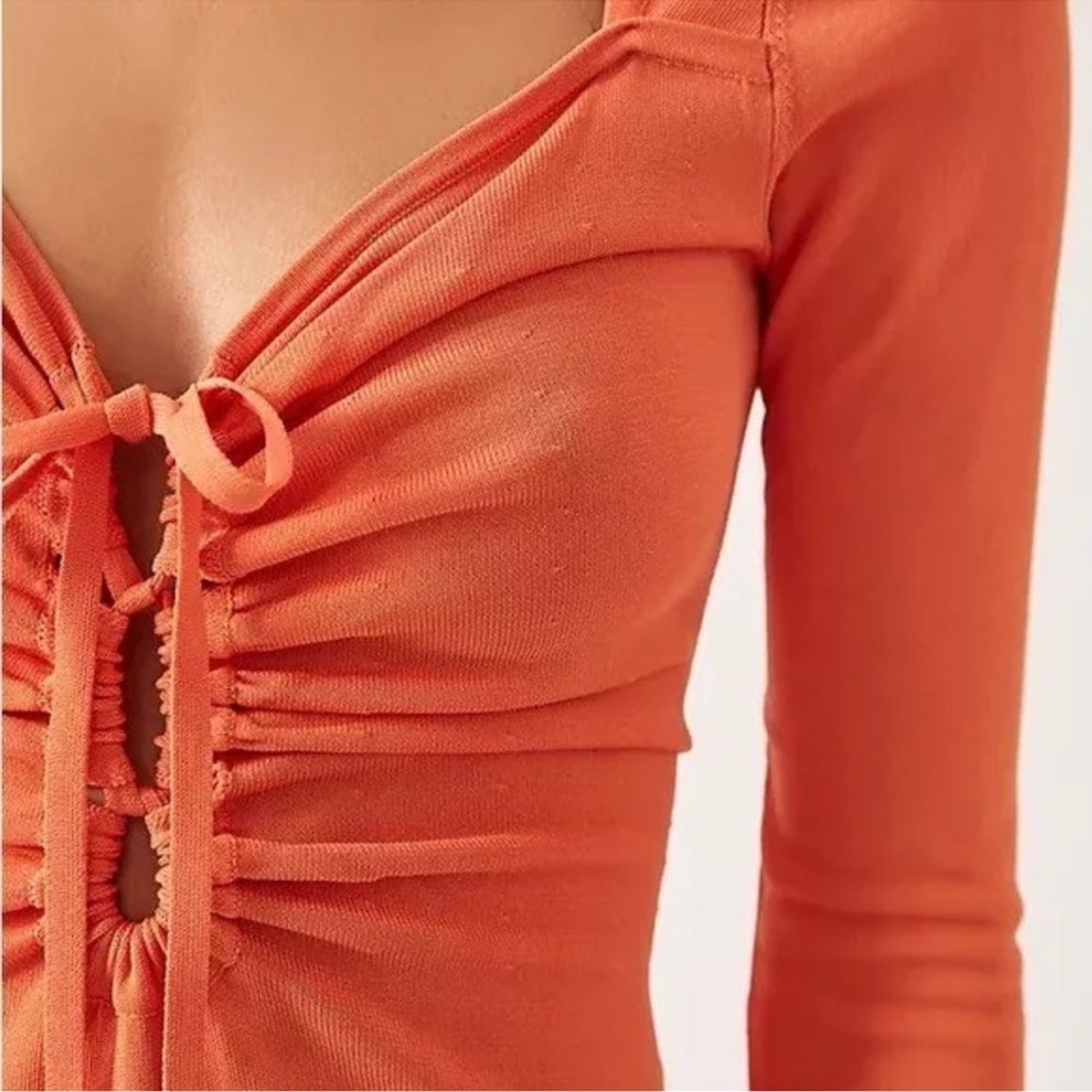 Anthropologie Callahan Mango Front Tie Dress NEW Women’s Medium thumbnail 4