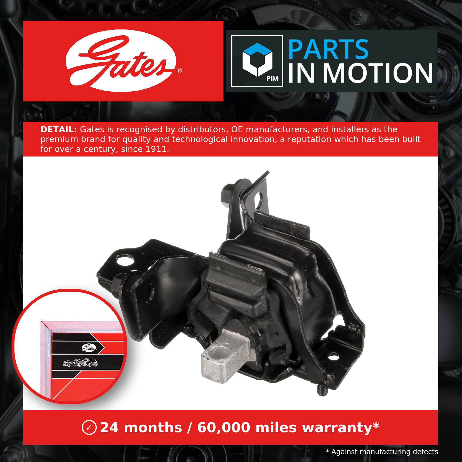 Engine Mount fits VW POLO Rear Left 2001 on Mounting Gates 6Q0199555AC Quality