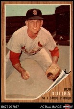 1962 Topps #149 Bob Duliba Green Tint Cardinals RARE VARIATION 8 - NM/MT