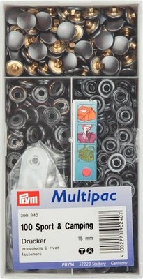NF-Druckknopf Sport & Camping MS 15 mm brüniert, Packung mit 100St, 390240, Prym
