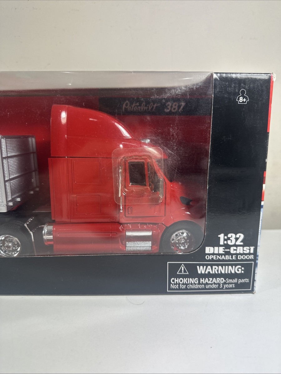 Peterbilt Model 387 Long Hauler Collection Red Tractor Trailer 1