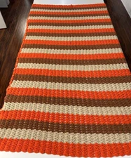 Granny  Handmade Vintage Crochet Throw Blanket 74”x50”