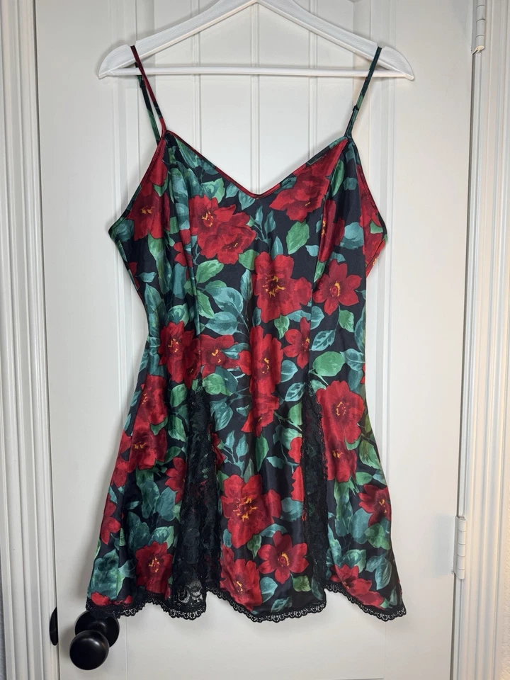 Vestido sin mangas floral vintage Victoria Secret etiqueta dorada - para mujer talla M Foto 2 de 4