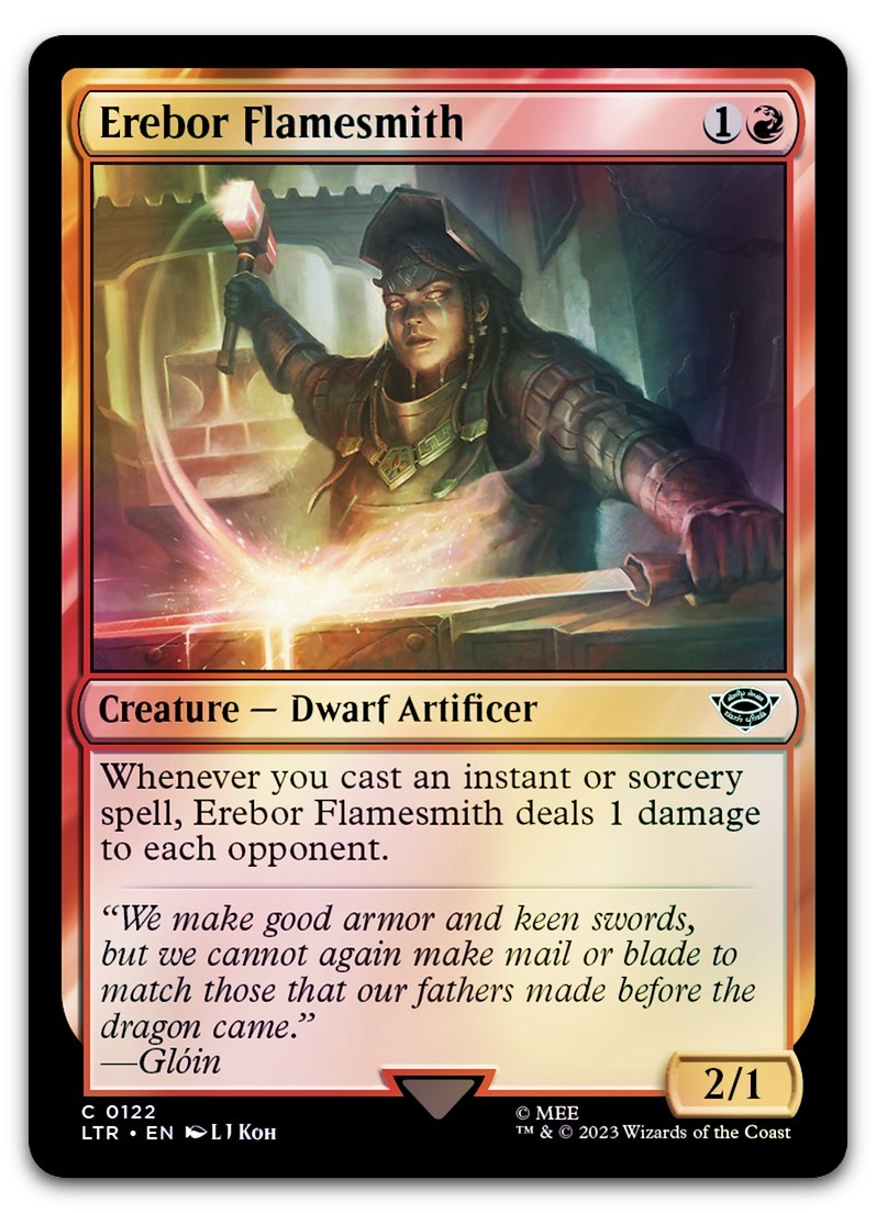 Erebor Flamesmith #122 (Foil) (NM) Lord of the Rings LTR Magic MTG