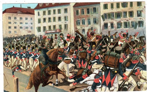 AK Schlacht Flucht Napoleon 1914 Feldpost Zwickau 1.WK Militär