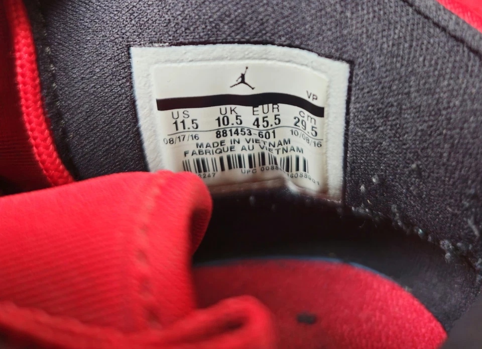 Zapato Deportivo Nike Jordan Eclipse Chukka Para Hombres 11.5 Rojo Baloncesto 2016 881453-601 Foto 4 de 4