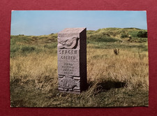 AK Skagen Dänemark, Grenen Kilometerstein, unbeschrieben, alte farbige Postkarte