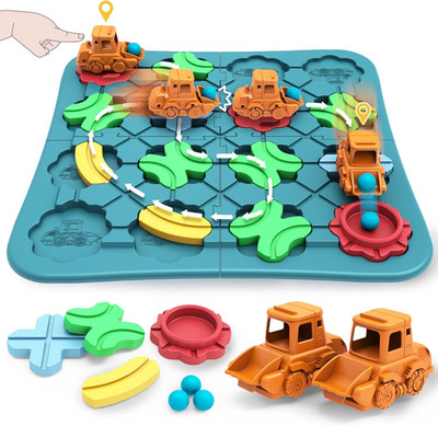 Kids Toys STEM Board Games - Logic Road Builder Brain Teasers Puzzles for 3 4 5