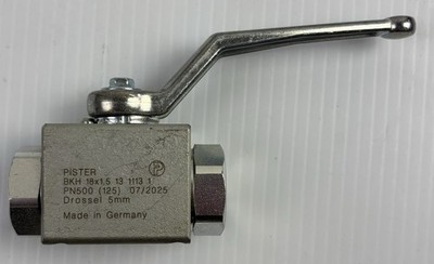PISTER High-Pressure Block-Type Hydraulic Ball Valve 18 X 1.5, DN13