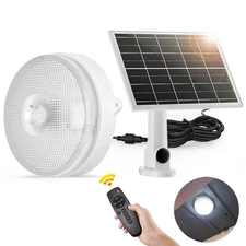 Solar Ceiling Light-Motion Sensor, 30S/60S Timer & 4 Modes & Tricolor, Daytim...