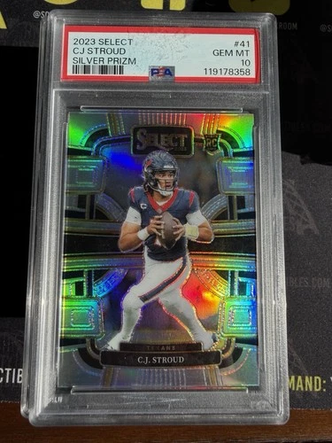2023 PANINI SELECT CONCOURSE SILVER PRIZM #41 CJ STROUD RC PSA 10!!